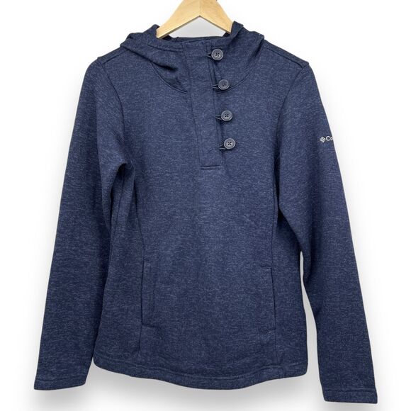 Columbia Darling Days Pullover Hoodie Women's M Heather Blue Camping Outdoors - Picture 1 of 10